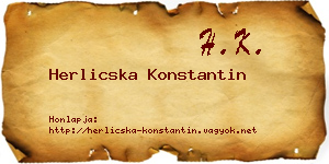 Herlicska Konstantin névjegykártya